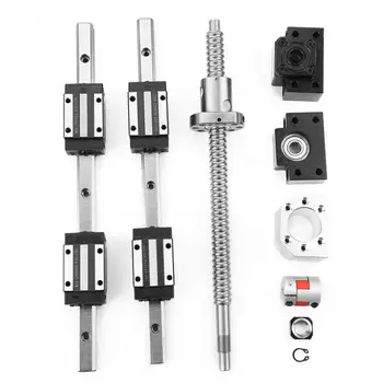 

2Pcs/Lot HGR15-300mm Linear Guide Rail & 1pc RM1605-300mm Ballscrew & BF12/BK12