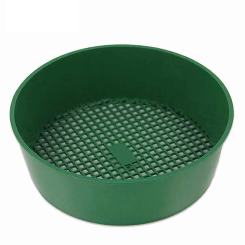 

Plastic Garden Sieve / Riddle Green For Compost & Soil Stone Mesh Gardening