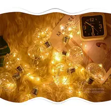 Светодиодный фонарь 10 луковая головка форма световая гирлянда 6 см шарик Звездная медная проволока световая гирлянда романтическое украшение свет