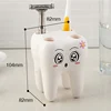 Storage Holder Brush Rack Cartoon Teeth Shape Bathroom Suppies 4 Holes Shaving Toothbrush Holder Stand ► Photo 3/6