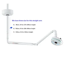 Ceiling Mounted 36W LED Surgical Examination Light Shadowless Lamp Surgery Dental Department Pet Clinic Lamp Operation Light dental wall anging medical surgical oral lamp shadowless cold light with arm