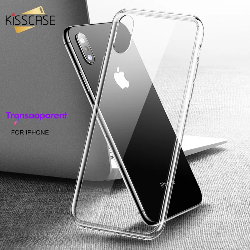 KISSCASE HD Clear Phone Case For iPhone X XS Max XR 7 8 6S 6 5S Plus Soft TPU Cases 5 SE Back Cover |
