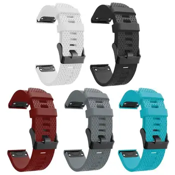 

Alloyseed Silicone Watch Band Strap for Garmin Fenix 5S Smart Watch Black Buckle 20mm