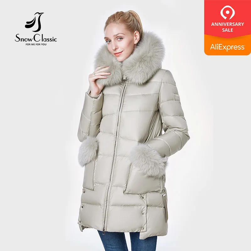 SnowClassic 2018 новая куртка Женская camperas mujer abrigo invierno пальто женщин парк лиса волосы