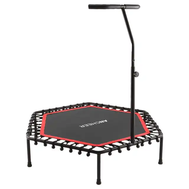folding trampoline with handle