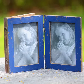 

Zakka Groceries Frame Make Old Wood Ornaments Photo Frames Blinds Decoration Frame European Stylle Photo Frames