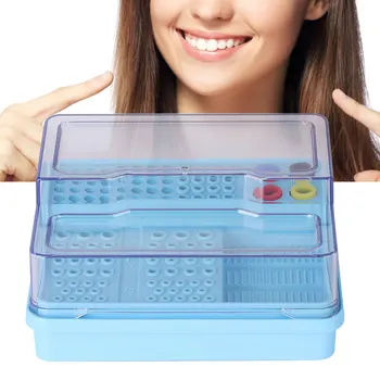 

Oral Dental Disinfection Box Autoclavable Endodontic Drill Organizer Root Canal Files Holder w