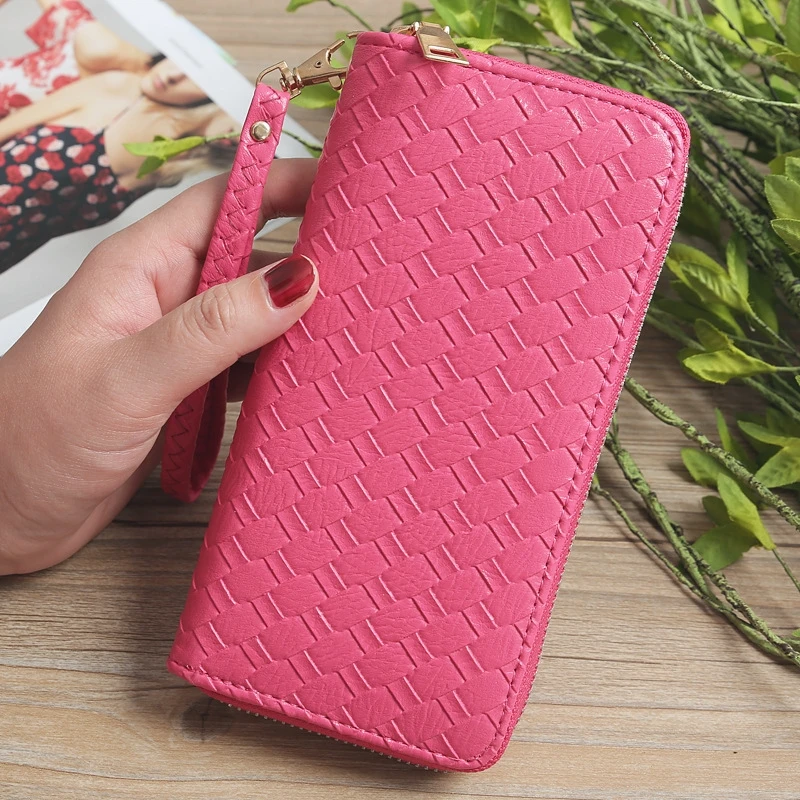 

Korean Version Woven Pattern Ladies Clutch Bag Single Long Paragraph Ladies Wallet Large Capacity Wallet