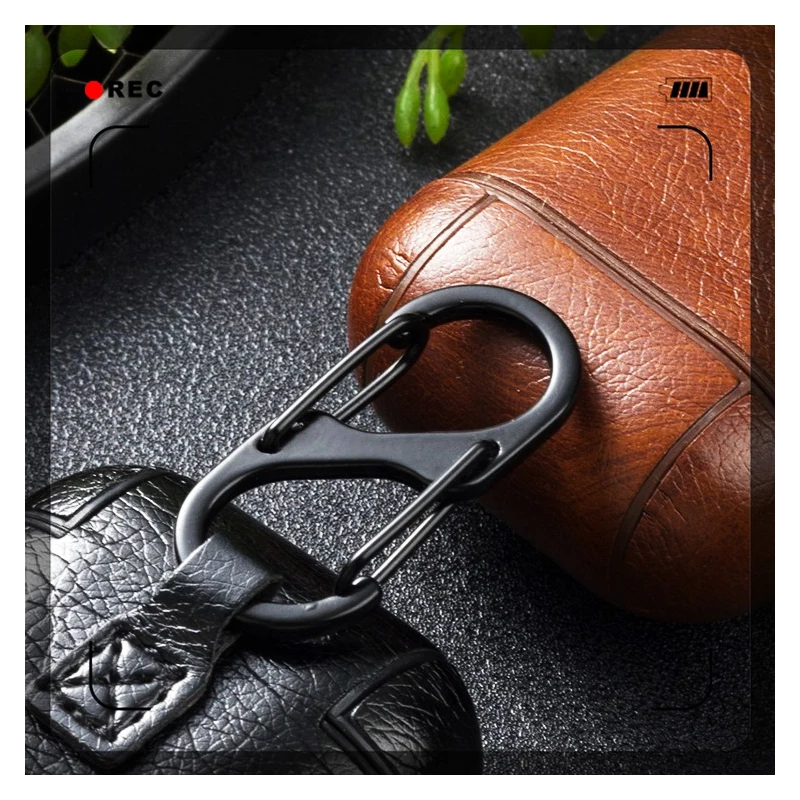For AirPods Genuine Leather Shock Proof Protective Case Sleeve Skin Cover With Metal Buckle Wireless Headphone Charging Box