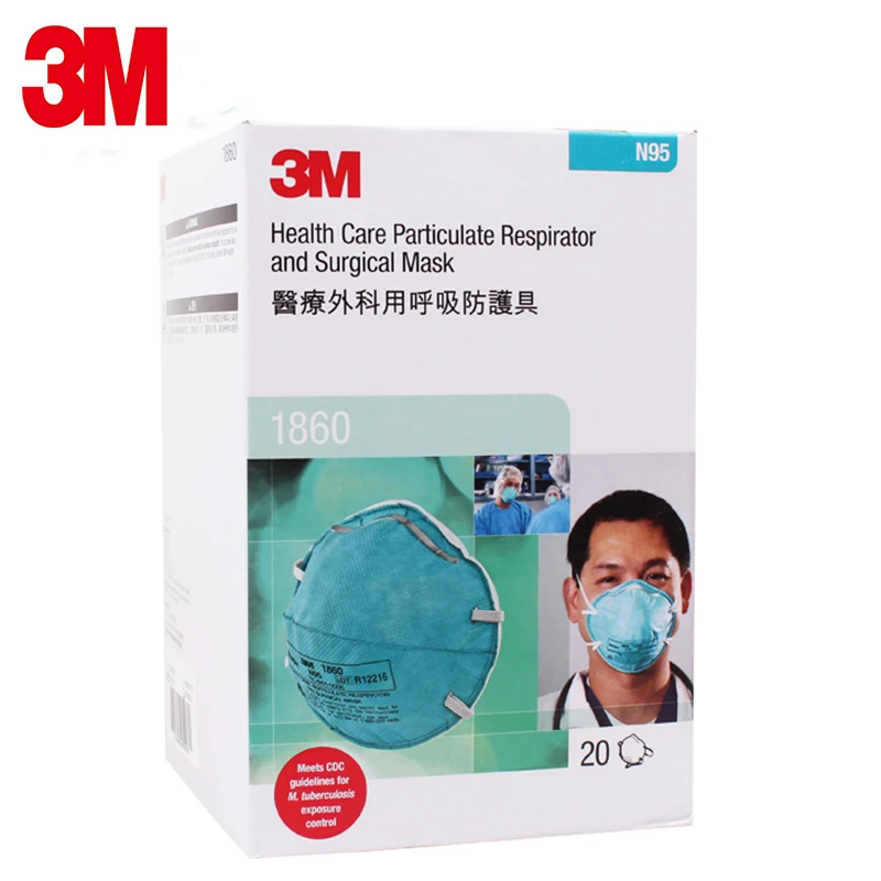 

3M 1860/1860S Gas Mask Medical Kid Adult Anti Virus Pathogenic Microorganisms Particles Infectious Pathogens Filter N95