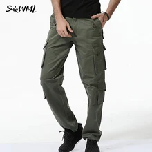 SUKIWML Новинка года для мужчин's брюки карго мульти карман Военная Униформа хлопок повседневные длинные брюки спортивные штаны мужчин Pantalon Homme 28-40