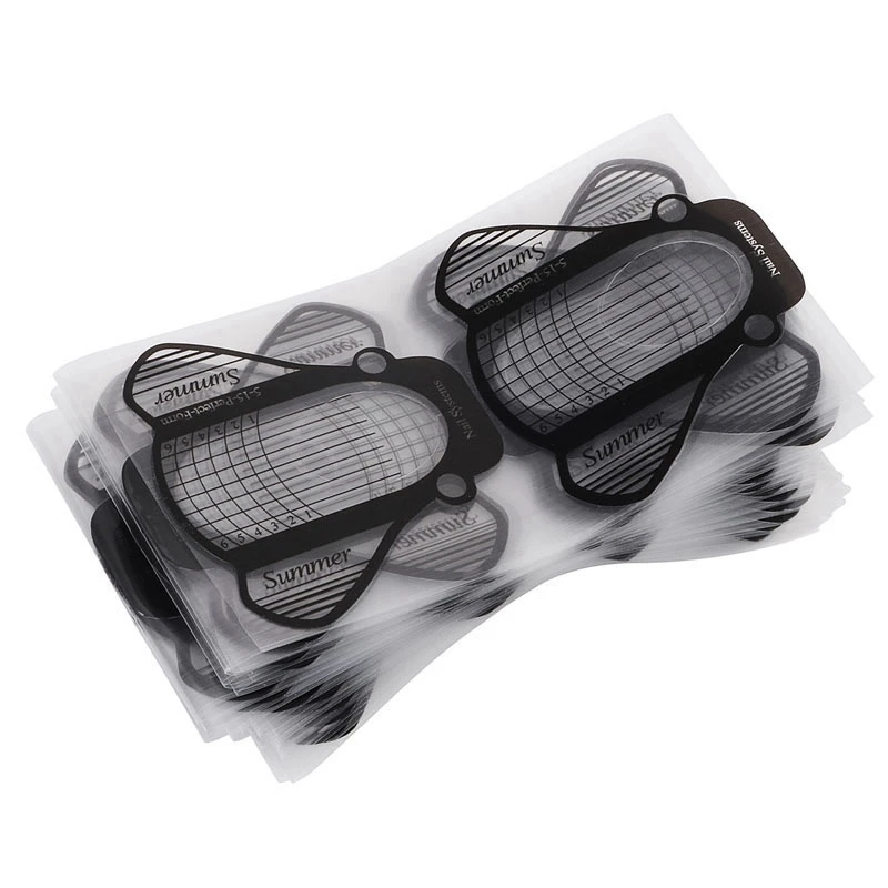 

New Bee Shape Nail Extension Paper Plate Nail Art Tips Guide Form Manicure Beauty Tools Finger