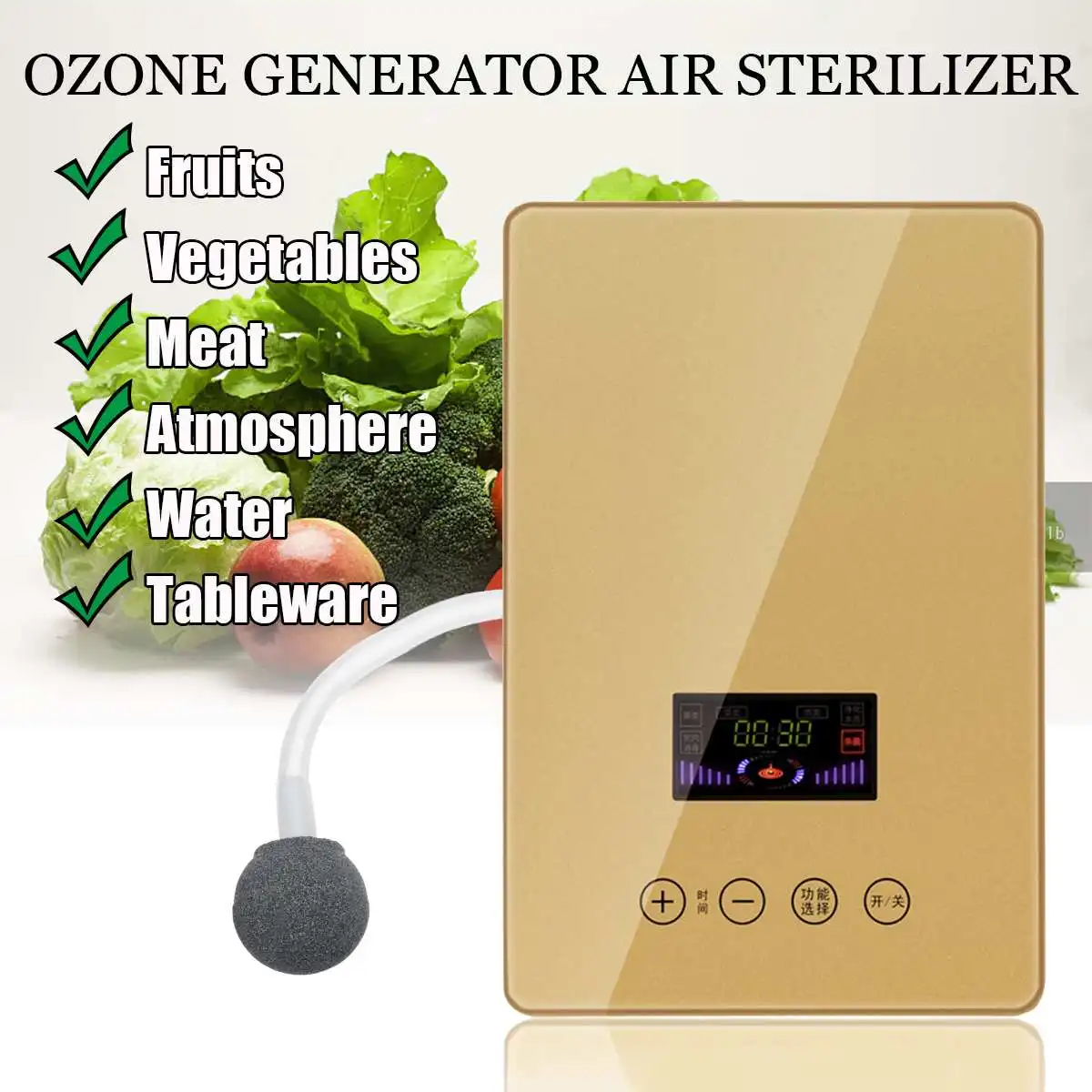 

Multifunctional Air Purifier Portable Ozone Generator Disinfector Home Fruits Vegetables Sterilization Purify Sterilizer
