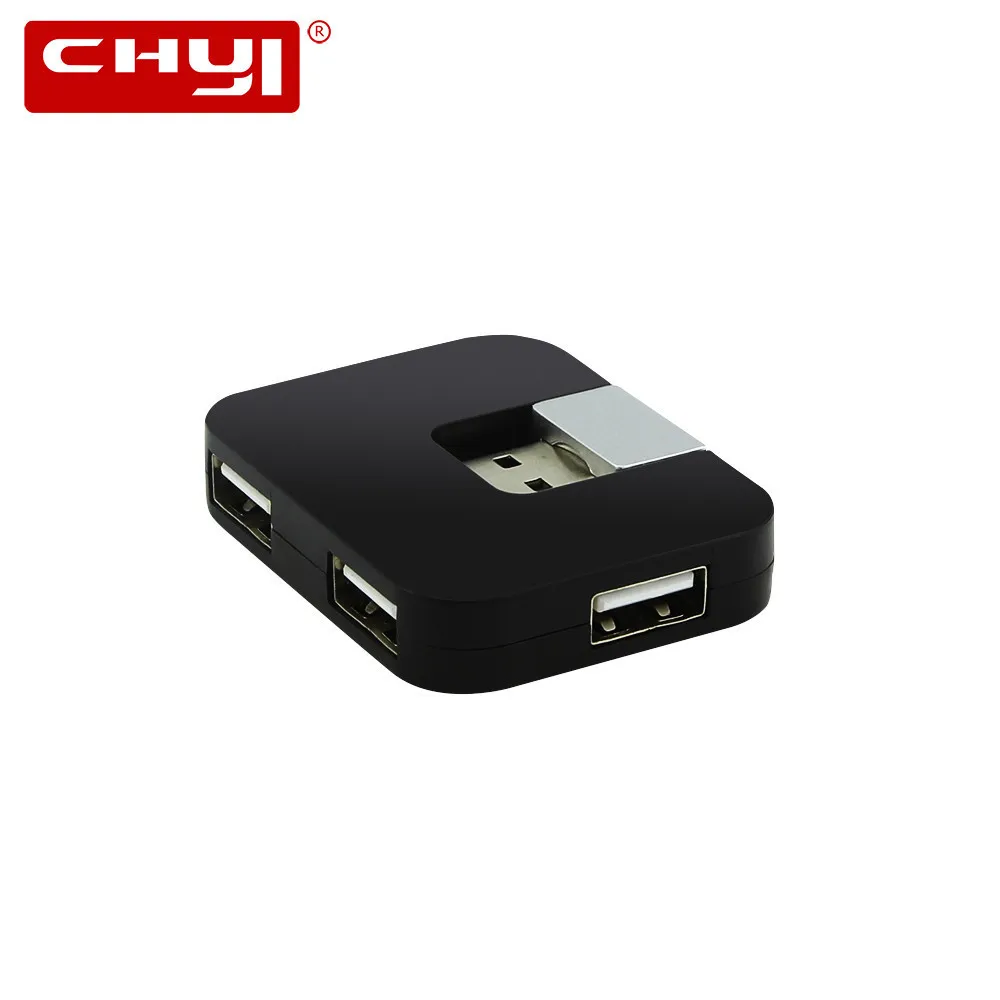 

CHYI Wireless Foldable USB Hub 2.0 4 Ports Distributor Multi Mini Square USB Hab Splitter For Computer PC Laptop Accessories