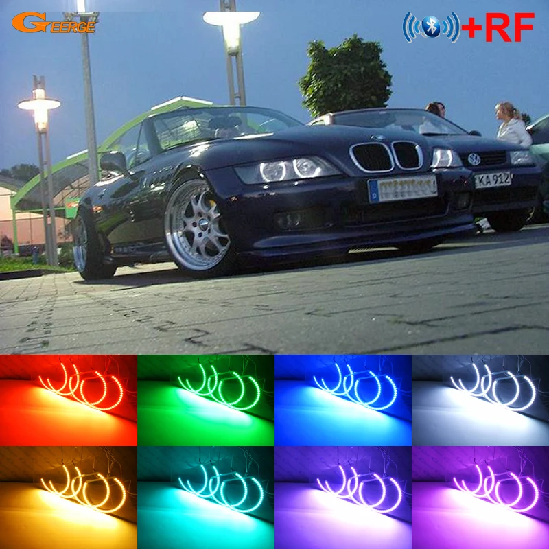  For BMW Z3 1999-2002 HALOGEN headlight Excellent RF Bluetooth Controller Multi-Color Ultra bright R - 32327860061