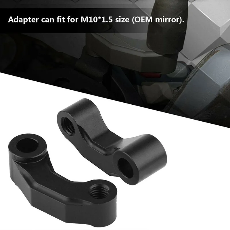 

Motorcycle Rearview Mirror Extension Brackets Holder Adapter For BMW R1200GS LC R Nine T R1200R CNC Aluminum Black