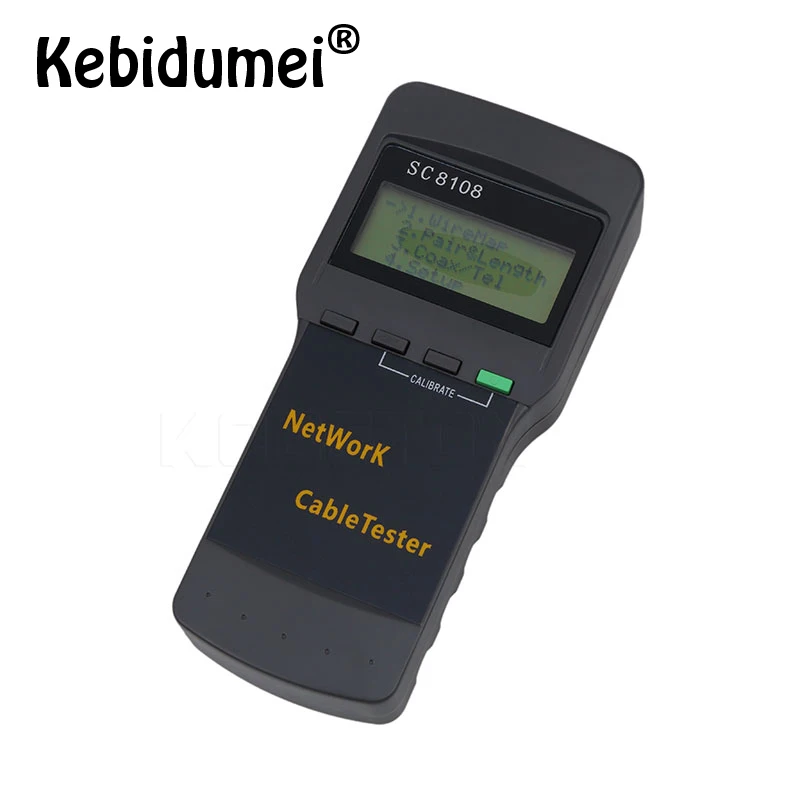 

Kebidumei SC8108 Portable LCD Network Tester Meter&LAN Phone Cable Tester & Meter With LCD Display RJ45 Tester Tool