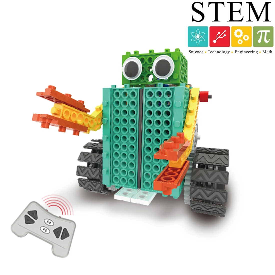 

111Pcs 2-in-1 4CH Changeable RC Robot Assembly Steam Building Block Creative DIY Science Educational Toy