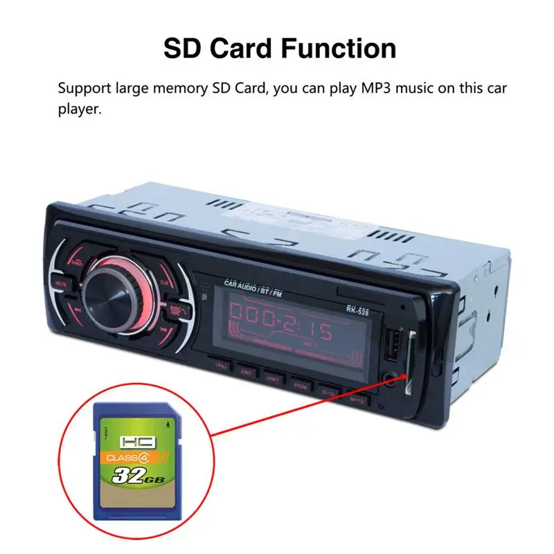 RK 528 12 В Bluetooth Ретро стиль автомагнитола MP3 плеер стерео USB AUX классика аудио