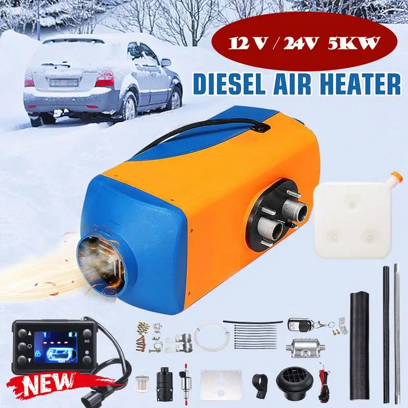Boats Car Heater Air Diesels Heater Parking,5KW 12V With Remote Control LCD Monitor for RV Trucks Motorhome Trailer
