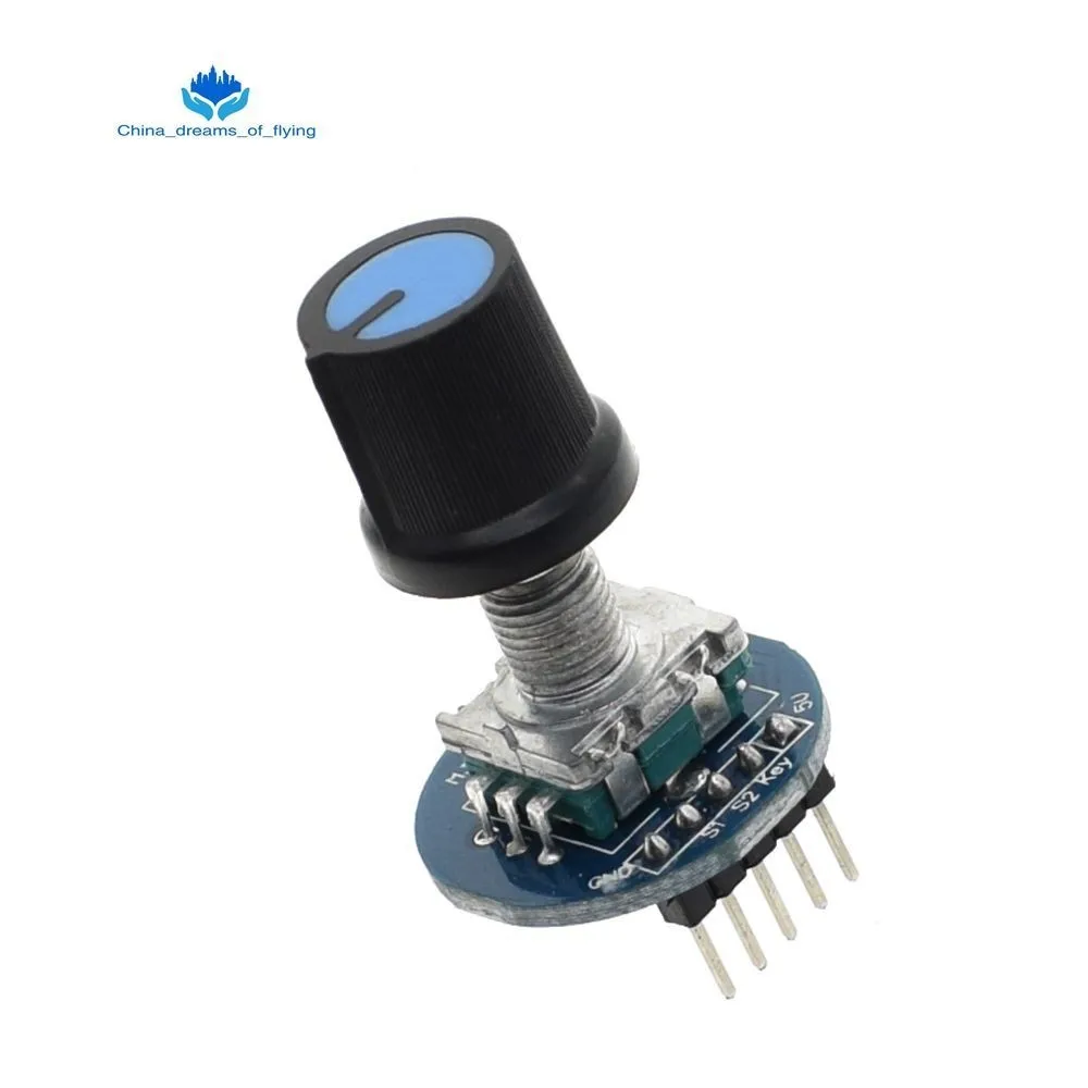 

TZT Rotary Encoder Module 5V Brick Sensor Development Round Audio Rotating Potentiometer Knob Cap for Arduino