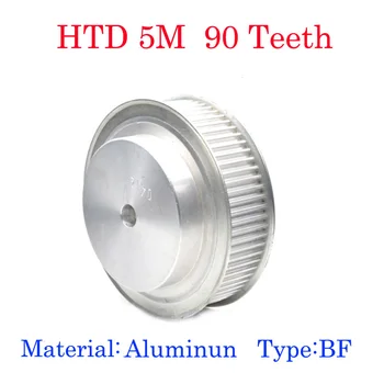

1Pcs HTD5M 90T Aluminum Timing Pulley,Synchronous wheel,Belt width 21/27mm, Synchronous Pulley,inner diameter 16mm Timing wheel