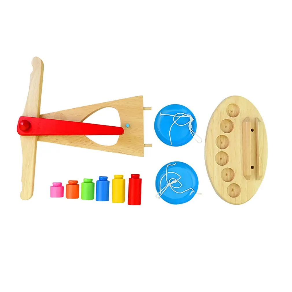 

Cute Wooden Balance Scales Children's Early Educational Intelligent Enlightenment Teaching Toy Blocks
