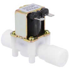 Пластиковый N/C 12V DC электромагнитный клапан высокого качества 1/" Электрический электромагнитный клапан для воды воздуха нормально закрытый