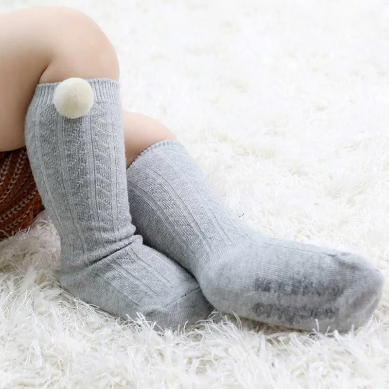 Newborn Kids Girl Boy Winter Long Socks Anti-slip Baby Socks Hairball Cute Infant Toddler High Quality Xmas Gift Sock Newborn Kids Girl Boy Winter Long Socks Anti-slip Baby Socks Hairball Cute Infant Toddler High Quality Xmas Gift Sock