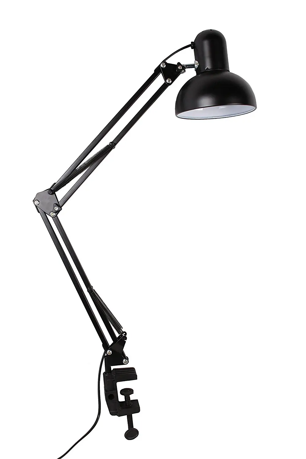 E27/E26 Led Bulb Lamps Table Black Desk Light AC85-265V Flexible Swing Arm Clamp Mount Lamp Office  - 32953444648