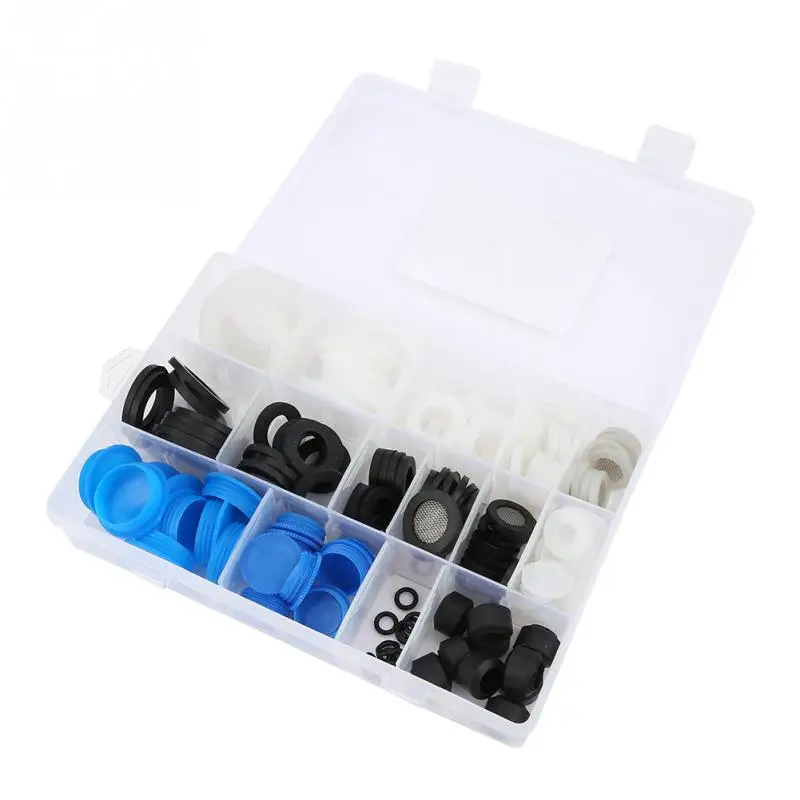 

145Pcs/Set Silicone Seal Gasket O-Ring Sealing Grommet Washers for Bellows Hoses Flat Gaskets Assortment Kit