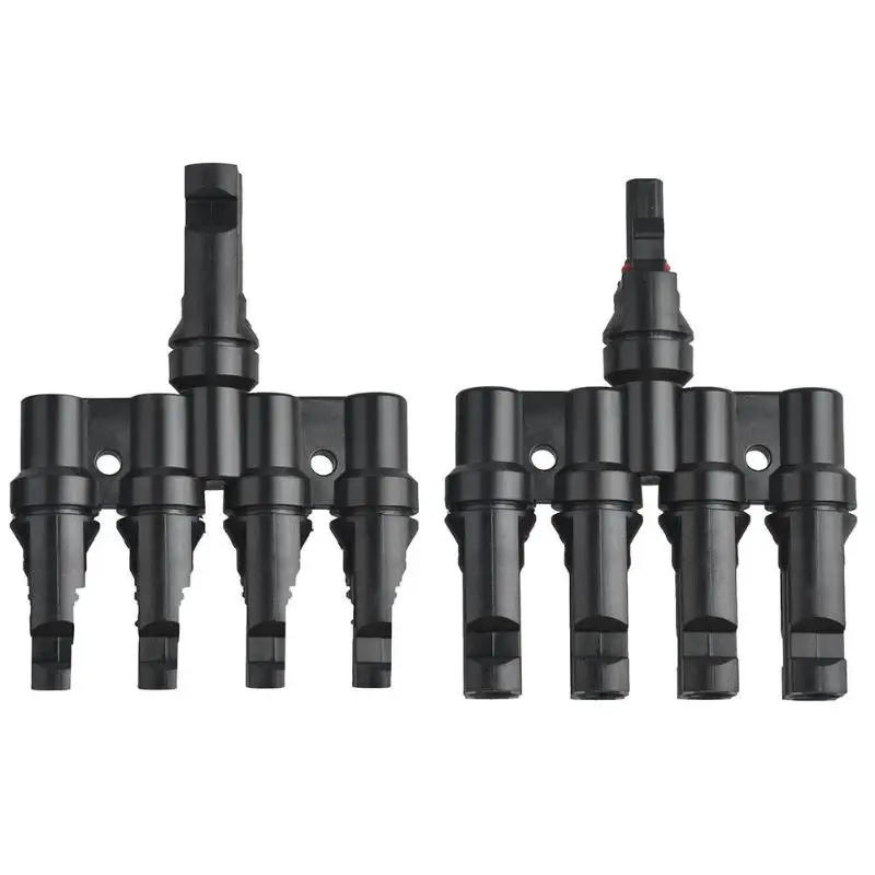 

1 Set MC4 6T Branch Connector Waterproof M/FM Solar Panel Cable Photovoltaic Adapter Splitter Coupler Combiner