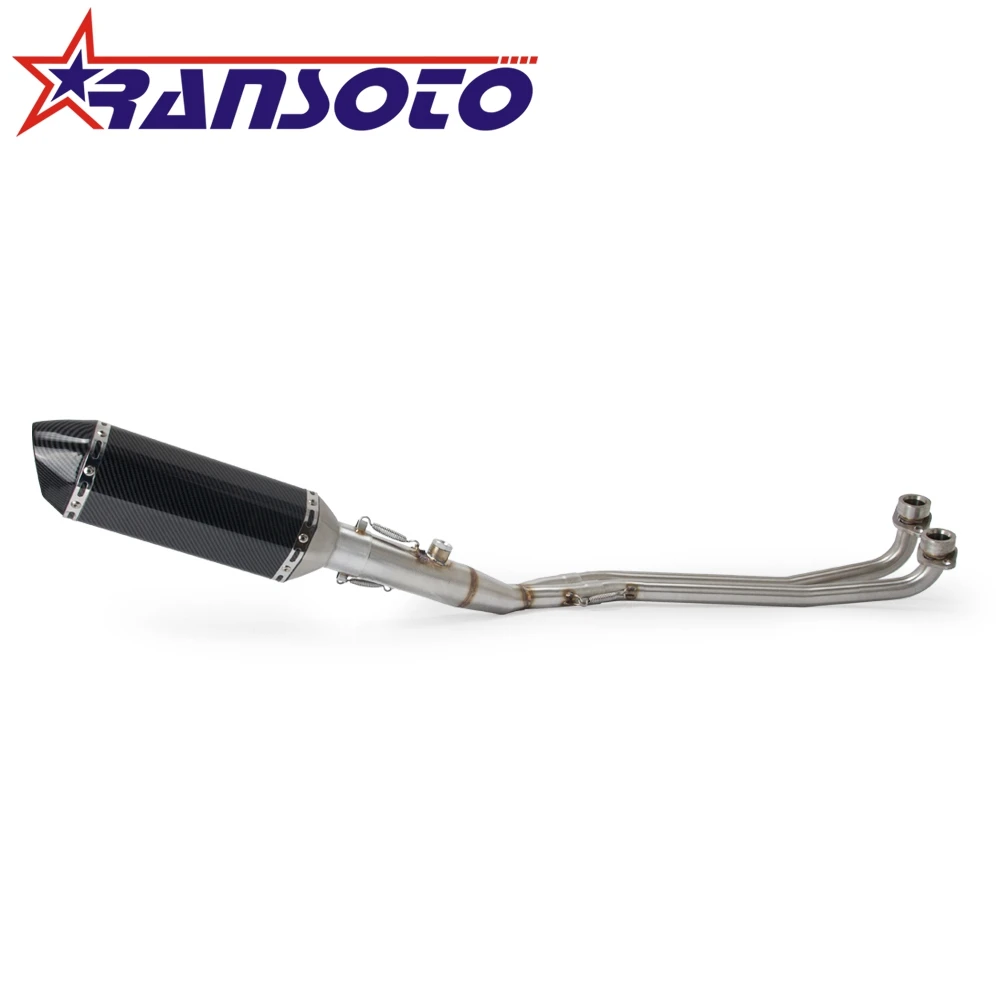

RANSOTO Motorcycle Exhaust System Slip On Header Pipe Front Pipe Muffler For YAMAHA YP500 TMAX 500 T-MAX 500 TMAX500 2001-2007