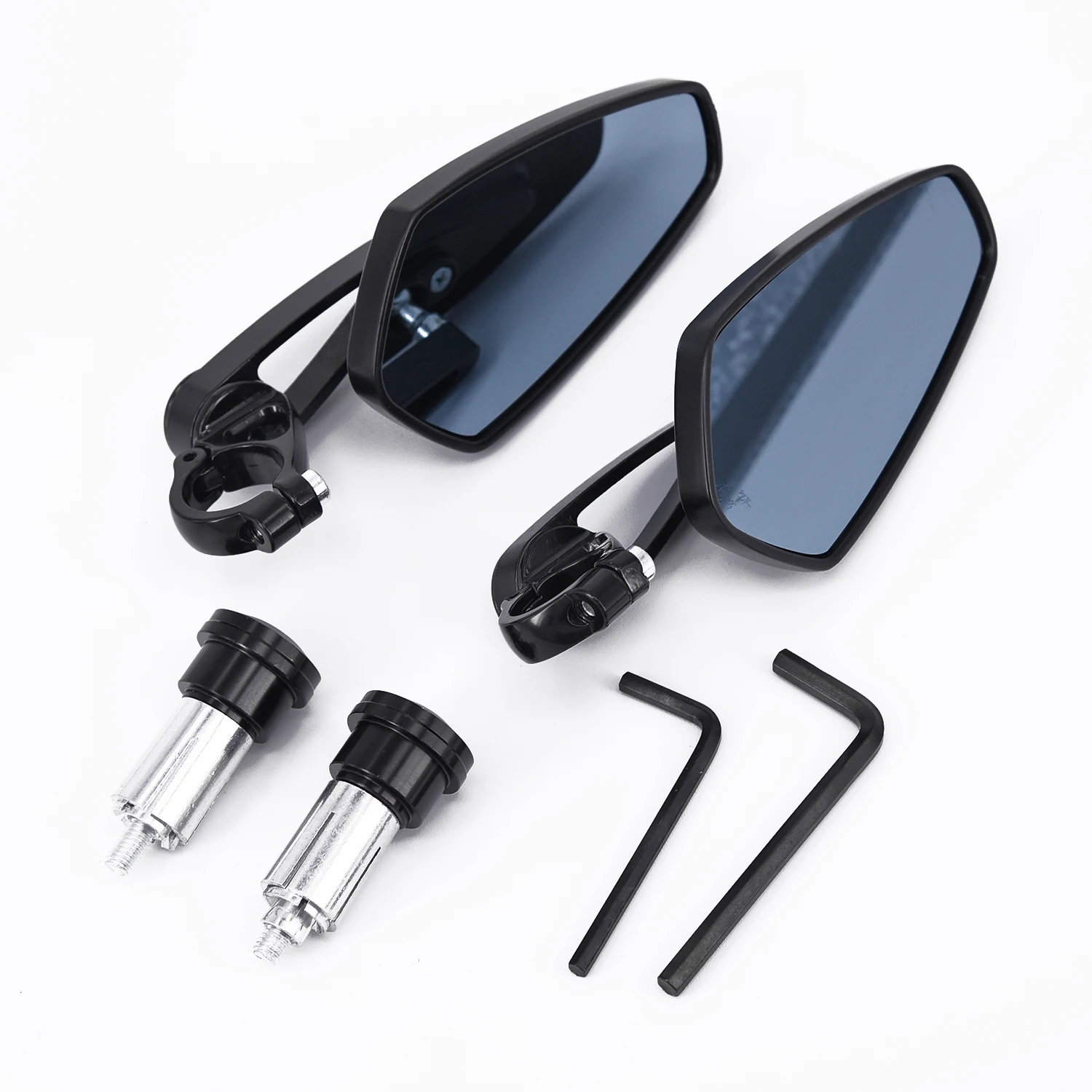 7/8 Universal Motor-bike Motorcycle Handle Bar End Rear-view Side Mirror Super! 7/8 Universal Motor-bike Motorcycle Handle Bar End Rear-view Side Mirror Super!