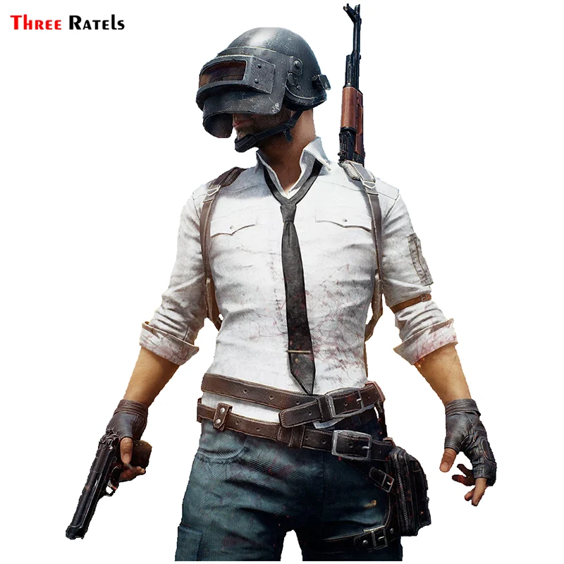 

Three Ratels TRL742# 12x15cm styling removable Survival game soldier with guns and helmet funny car stickers and decals