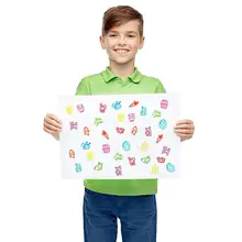 12pcs Children Like Funny New Colored Easter Egg Stampers Hunt Game Party Kids Toy Drawing Scrapbook Paper Craft Seal Toy