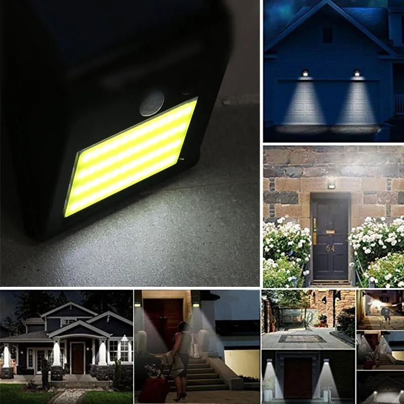 

1PC Sconce LED Solar Lamp Rechargeable PIR Motion Sensor Fence IP65 Waterproof Garden Wall Porch Outdoor Security Night Light