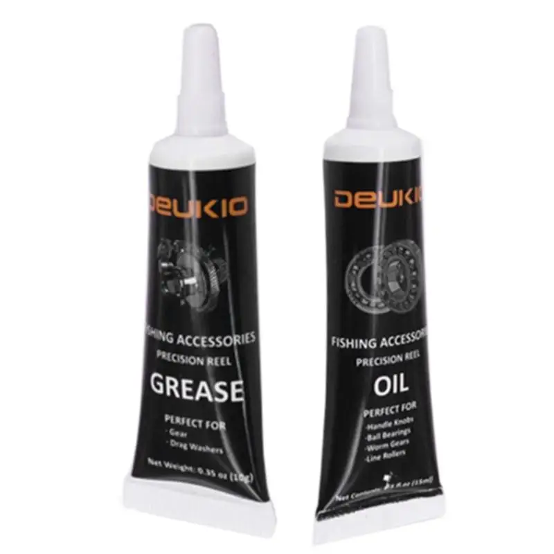 DEUKIO Fishing Reel Metal Bearing 15mL Lubricant Oil+ 10g Lubricating Grease Kit Lubricant Oil Lubricating Grease Kit