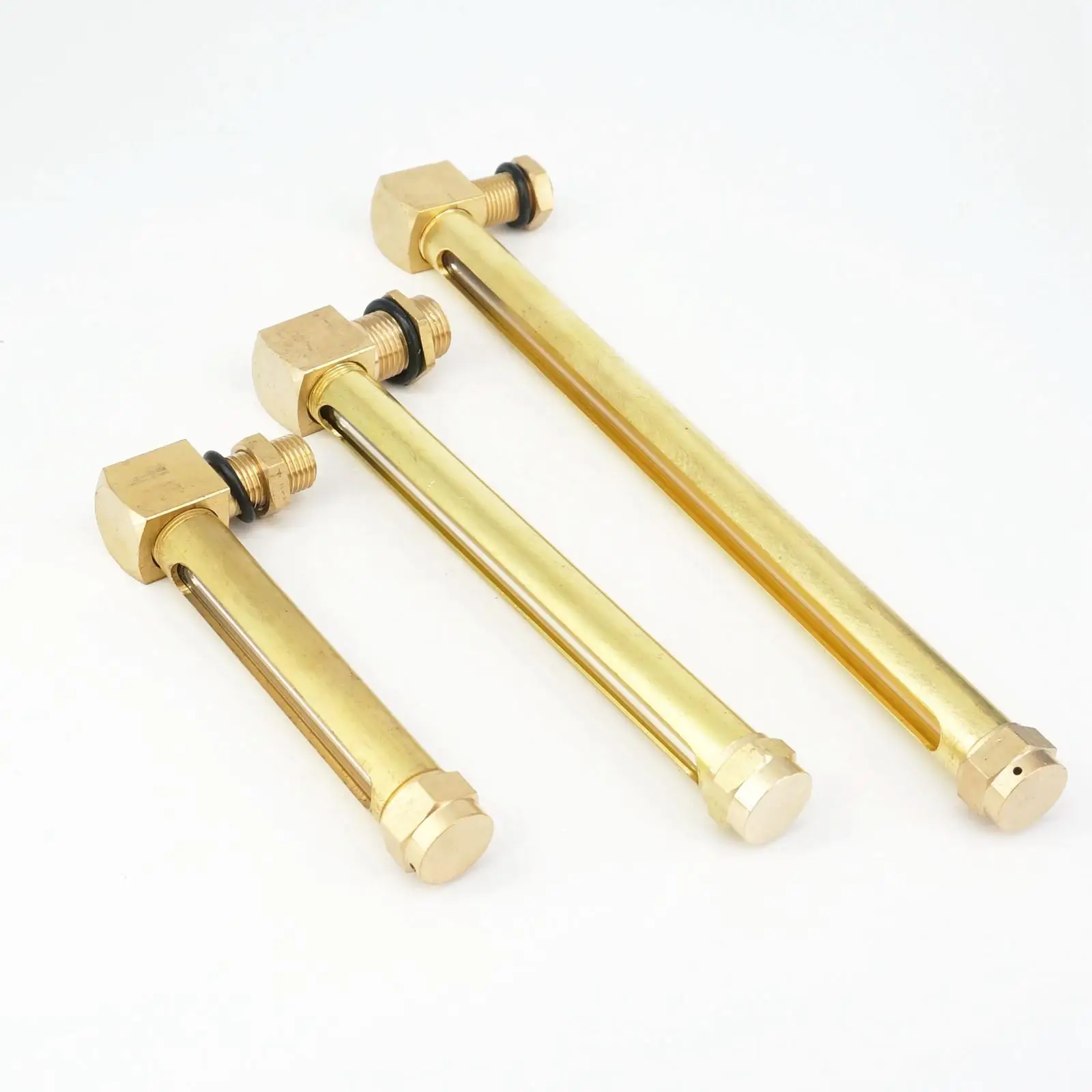 1/4 &quot3/8&quot 1/2 &quotBSP M12 M14 M16 Стекло Длина 100/125/150/200 мм латунь масло индикатор уровня