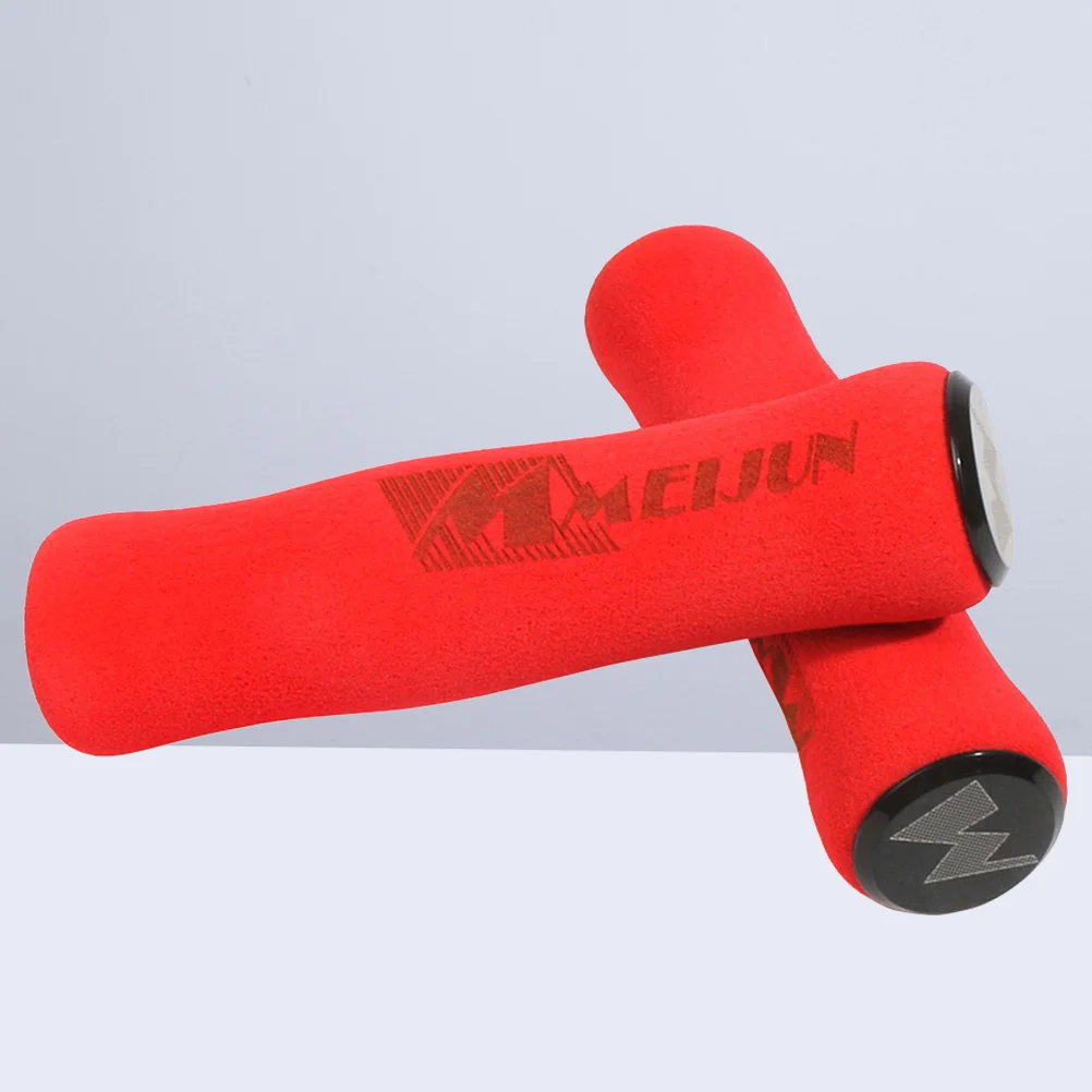 

1Pair Bike Bicycle Hand Grips Anti-slip Soft Sponge Shock Absorb End Grips Handlebar for MTB Electric Bike BMX Folding Bike