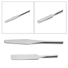 2 шт из нержавеющей стали для снятия лака, пудра, набор для маникюра, лопатки для смешивания, палочка, тональный инструмент для макияжа(серебро