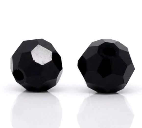 

DoreenBeads 200 Black Created Crystal Quartz Faceted Beads 5000 4mm(B08826), yiwu