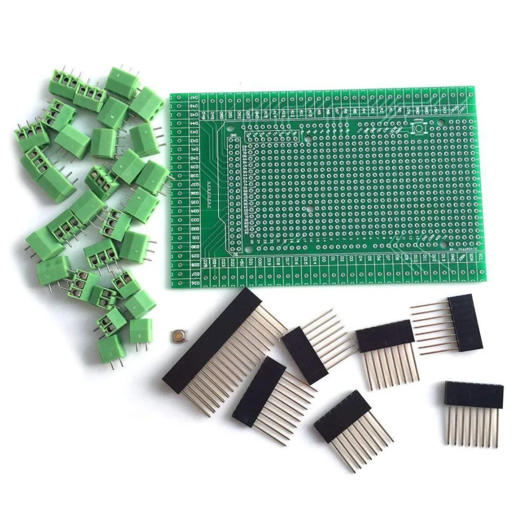 

MEGA-2560 PCB Prototype Screw Terminal Block Shield Board Female Header Sockets for Arduino Electronic Blocks Robot Accessories