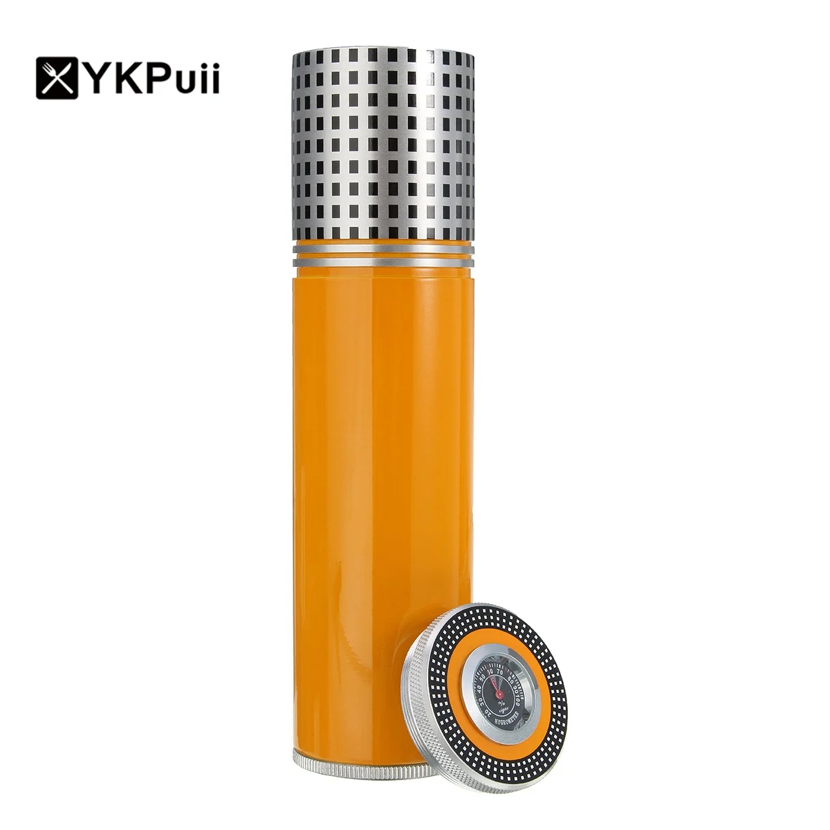 YKPuii 1 pcs Yellow Travel Cigar Humidor Humidifier Hydrating Storage Tube With Hygrometer Tobacco Moisture Strip Cigarette Tool