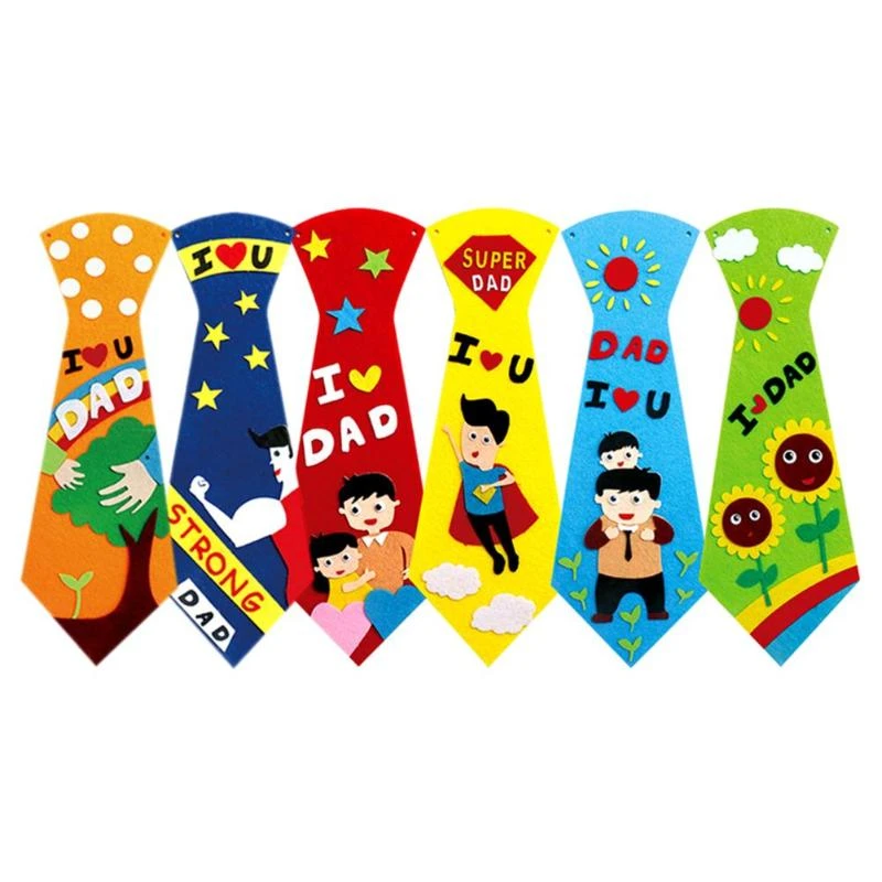 Artesanías creativas DIY corbatas niños hechos a mano juguetes educativos  regalo del Día del Padre|Juguetes artesanales| - AliExpress