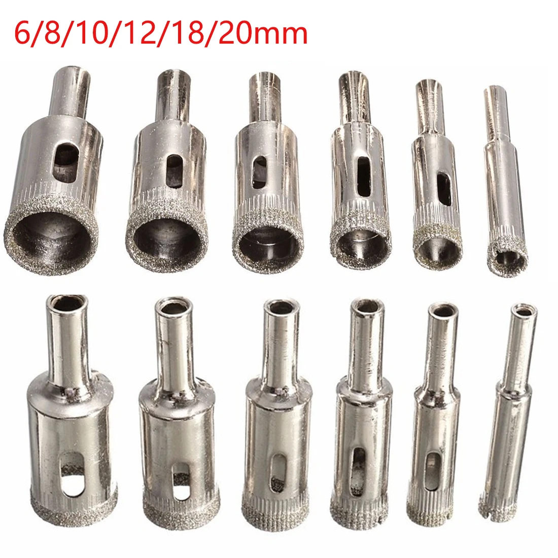 10pcs//Set 8mm-80mm Diamond Tool Drill Bit Trou Scie Set Pour Verre Céramique Marable