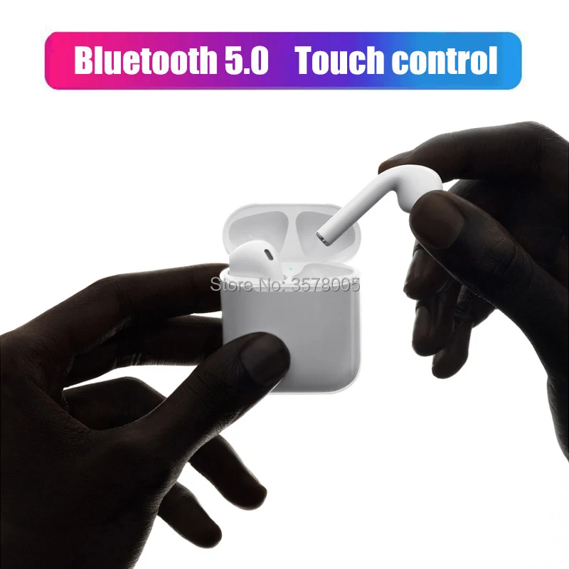 

i12 TWS Mini Bluetooth 5.0 Earphone Sports Sweatproof True Wireless Touch Earbuds Air Ear Binaural call Headsets Not i10 i7S pod