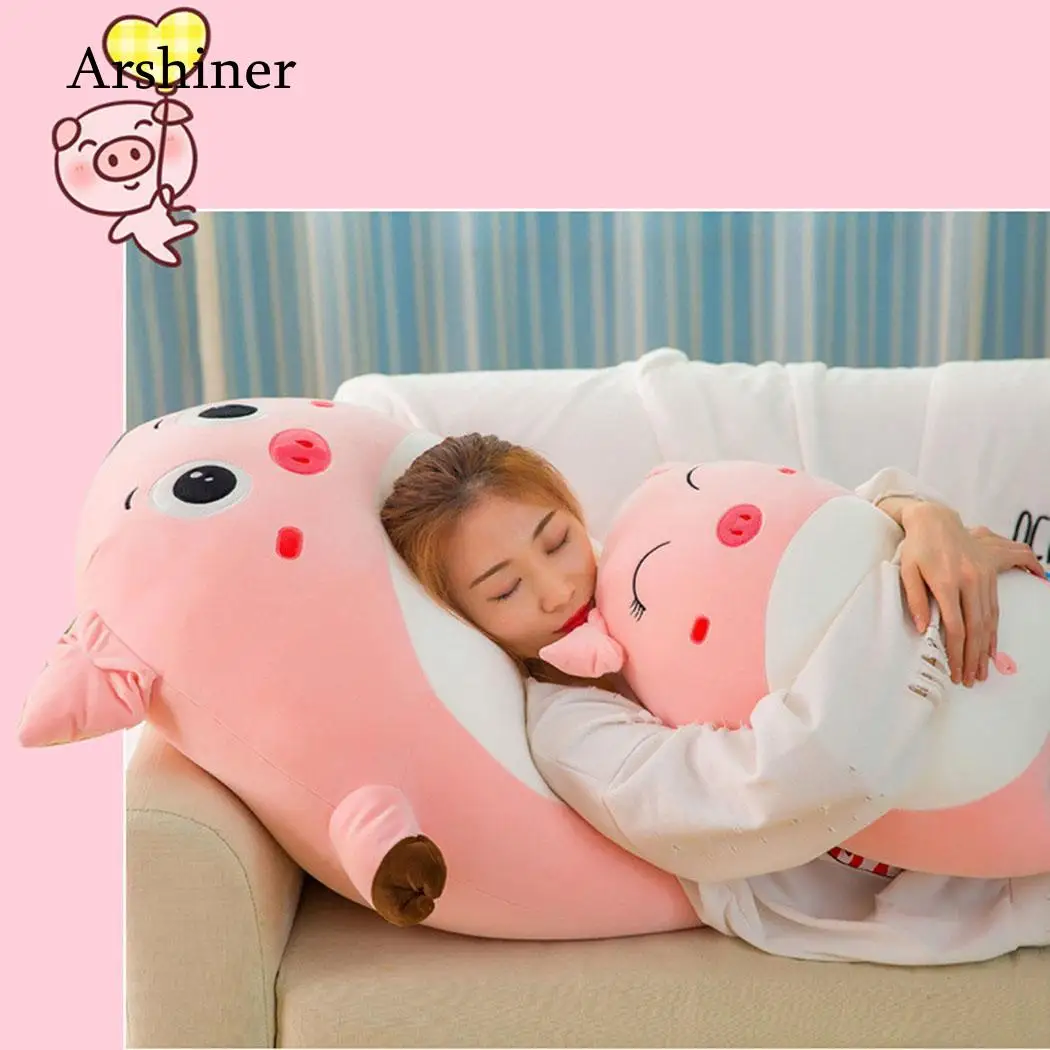40 см высота большая плюшевая свинья кукла игрушка Дети Спящая задняя подушка милая мягкая забавная свинья ребенок сопровождать кукла