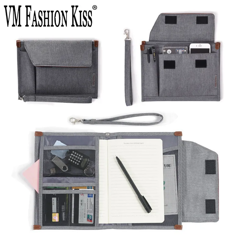 

VM FASHION KISS 2019 Design Waterproof Notebook Oxford Fabric Include Credit Card Holder Passport Protector Folder Storage Bag