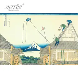 Микеланджело деревянный пазл Ukiyoe 36 просмотров Маунт Fuji Mitsui магазин в Suruga Edo Hokusai обучающая игрушка живопись Декор